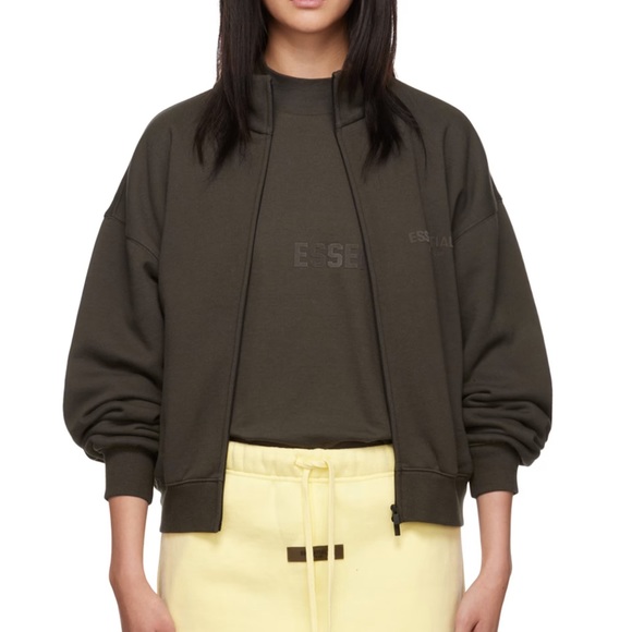 Fear of God Essentials Gray Full Zip Jacket - Picture 1 of 5